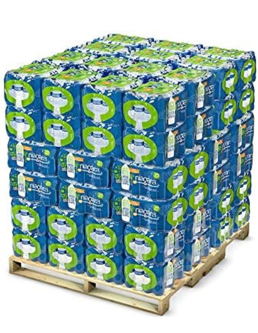 NIAGARA (16.9 OZ BOTTLES) FULL PALLET, HALF PALLET, & 20 COUNT OPTIONS/24 Pk 16.9 Purified Drinking Water