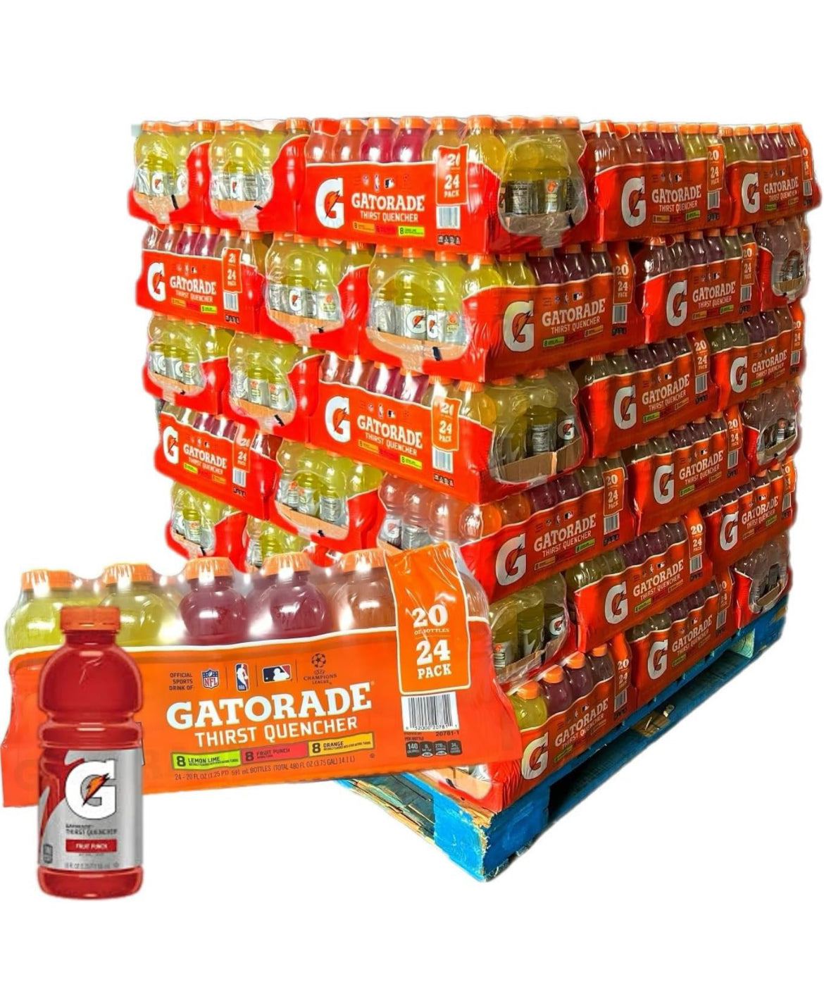 GATORADE (20 OZ BOTTLES) 24 Pk Gatorade Variety Pack (54 Cases) Full P ...