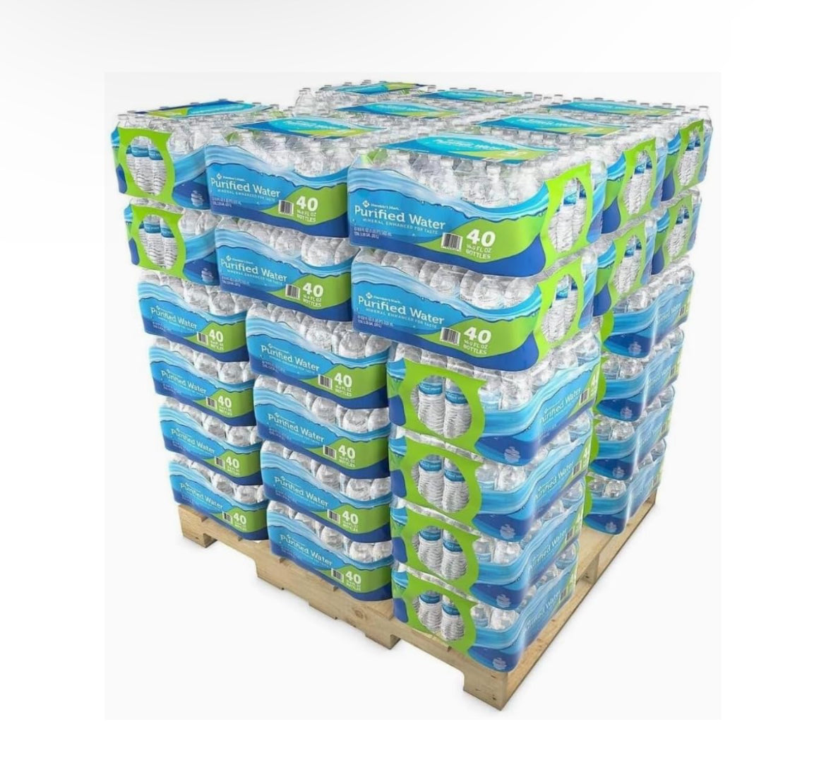 MEMBERS MARK(16.9OZ BOTTLES) FULL PALLET, HALF PALLET, & 10 CASE OPTIONS/40Pk 16.9 oz Purified Bottled Water