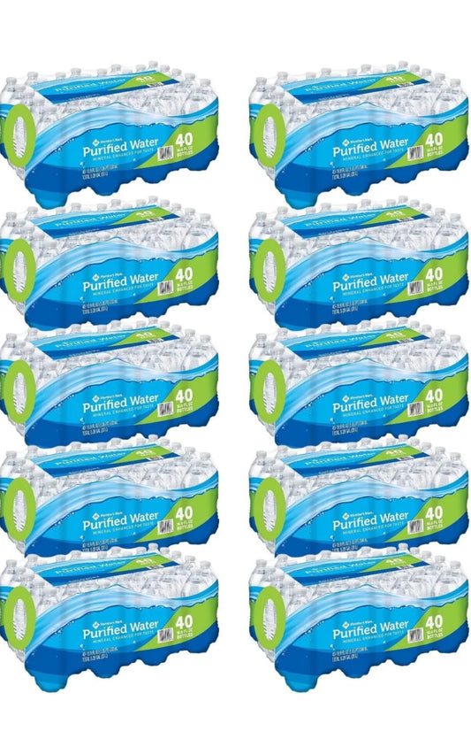 MEMBERS MARK(16.9OZ BOTTLES 10 cases/40Pack) Purified Bottled Water