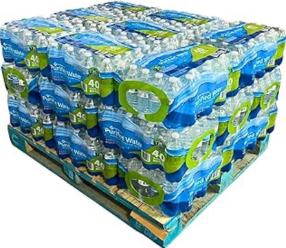 MEMBERS MARK(16.9OZ BOTTLES) FULL PALLET, HALF PALLET, & 10 CASE OPTIONS/40Pk 16.9 oz Purified Bottled Water