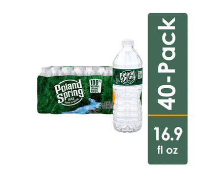 POLAND SPRING(16.9OZ BOTTLES) FULL PALLET, HALF PALLET & 10 CASE OPTIONS/40Pk 16.9 oz Bottled Water